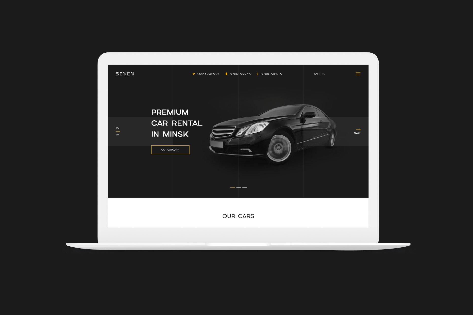 Car rental website development
